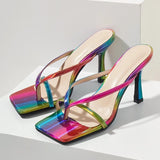 kamames 2022 New Color Women Slipper Summer Shoes Outdoor Sandal High Heel Slip on Flip Flops Women Slides Sandal Plus Size 42