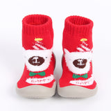 YWHUANSEN 6 to 36M Christmas Children's Indoor Socks With Soft Rubber Sole Baby Walking Shoes Girls Winter Non-slip Floor Socks