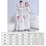 1pc Thickened Long Sleeve Bathrobe - Soft, Plush, and Cozy Unisex Loungewear for Him and Her - Perfect for Couples Relaxation Time with Delicate Flower Pattern, Ideal for Home Use, Essential Bathroom Supplies