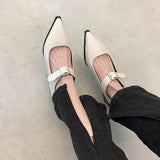 kamames kamames 2023 New British Style One Word Belt With Small Leather Shoes Wear Fashion Mary Jane Shoes Women's Shoes