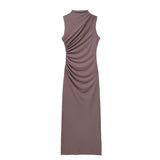 kamames New Pleated Trim Sleeveless Flute Dress 3152200