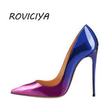 kamames Changing Color Shoes Woman High Heels Wedding Shoes Women Pumps Pointed Toe Sexy 12 cm Stilettos QP019 ROVICIYA