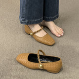 kamames kamames Mary Jane Shoes Women's Shoes 2023 Spring And Autumn New Shallow Mouth Square Head Low Heel With Minority Skirt Temperament Single Shoes