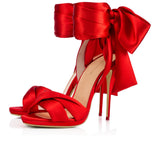 kamames Size Black And Red Sardine High-Heeled Sandals Strapped Fashion Shoes Chengdu