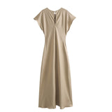 kamames New Silk Satin Long Style Midi Dress 2157238 706