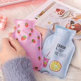 Reusable Cartoon Mini Hot/Cold Water Bottle - PVC, Multiple Designs Available, 1pc