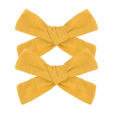 2020 Lovely Baby Solid Hair Bows With Clip Bowknot Hair Clips Headwear Children Cute Cotton Hairpins Barrettes Hair Accessories