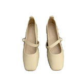 kamames kamames Head Mary Jane Shoes Women's Shoes 2024 Spring And Autumn New Thick With A Word With French Skirt Temperament Single Shoes