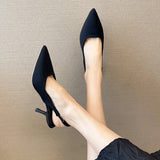 kamames kamames 2023 New Pointed Thin Heel Single Heel After Empty Head Sandal Muller Shoes