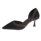 kamames kamames And Summer 2024 Pointed Thin Heel French Temperament High Heel Shoes High Color Work Professional Hollow Single Shoes
