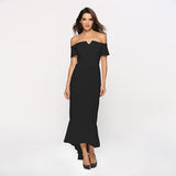 kamames Fall New Fashion Women's Fashion V-Neck Short-Sleeved Tuxedo Dress