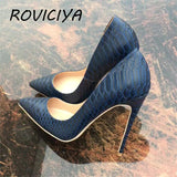 kamames 12cm high heel stiletto shallow pointed toe sexy single shoes party nightclub women's shoes YG029 ROVICIYA