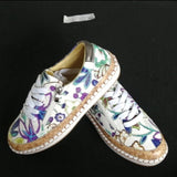 kamames kamames Shoes Women Fall Casual Shoes Flat Plate Shoes Ladies Print 43 Plus Size Loafers Lazy Shoes
