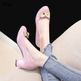 kamames New Fashion High Heels Women Pumps Woman Pointed Toe Sexy Wedding Shoes Ladies PU Leather Work Shoes
