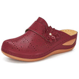 kamames Summer Women's Shoes Are Specially Designed For Flower Slope Heel Women's Sandals With Large Size Hollowed-Out Women's Sandals.