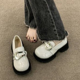 kamames Shoes Women's Shoes 2024 Spring New Style Thick Soles, Thick Heels, Black Shoes, Jk Mary Jane Shoes, Single Shoes, Small Leather Shoes