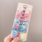 8Pcs/set Grosgrain Ribbon Unicorn Printed Bowknot Hair Clips For Cute Girls Handmade Barrettes Hairpins Kids Hair Accessories