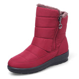 kamames kamames And Winter Middle Boots And Velvet Warm Waterproof Snow Boots Female Students Short Boots Mother Cotton Shoes