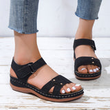 kamames kamames Summer New Large-Size Casual Sandals Roman Style Women's Shoes Women's Slope Sandals