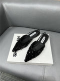 kamames kamames Women's Shoes Spring / Summer 2023 New Fashion Versatile Pointed Flat Small Fragrant Wind Sequins Sandals