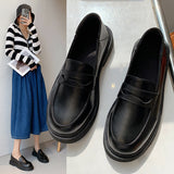 kamames kamames 2023 New Flat One Foot Pedal Happy Shoes British Wind Small Leather Shoes Female Cute Retro Jk Women's Shoes