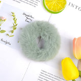 3.5 Inches New Winter Women Plush Scrunchie Girls Elastic Hair Bands Ponytail Holder Hair Rope Ties Headwear Hair Accessories