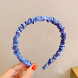 2021 New Women Girls Sweet Colorful Folds Bubble Simple Hairbands Sweet Headband Hair Hoops Hair Band Fashion Hair Accessories