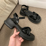 kamames kamames New 2023 Summer Vintage French Platform Niche Fairy Premium Roman Shoes