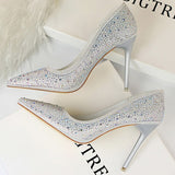 BIGTREE Shoes Sexy Woman Pumps Pointed Toe High Heels Shoes Women Sequins Nightclub Party Shoes Quality Stiletto Heels Lady Shoe