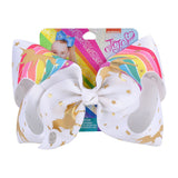 8 inch JoJo Bows JoJo Siwa Unicorn Grosgrain Ribbon Bow For Girls Handmade Hair Clips Barrettes Headwear Hair Accessories 061