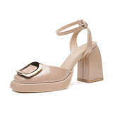 kamames kamames Baotou Mary Jane Single Shoe Sandals High Heels 2023 Summer New Niche Design Model Of Versatile Shoes