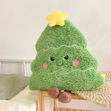 1pc Festive Christmas Tree Pillow, 19.7in, Green Polyester, Plush Cushion for Home, Office, Car, Outdoor, Holiday Decor, Perfect for Thanksgiving, Christmas, Valentine's Day, Mother's Day, Halloween, Easter