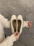 kamames kamames Single Shoe Shallow Bow Spring 2024 New French Gentle Night Wind Flat Scoop Shoes Women's Shoes