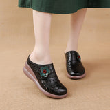 kamames New Loose Cake Bottom Casual Women's Shoes National Wind Leather Flower Hollow Out Women's Slippers Breathable Comfortable Hole Hole Shoes