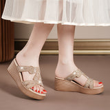 kamames Heels For Women Wearing Slippers, Thick Soles, Water Drill Sandals, Summer Flat Soles, Roman Shoes, Small People, Heightened Sandals.