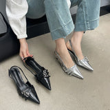 kamames kamames High Heels Red Baotou Sandals Fairy Shoes 2024 New Summer Black French Pointed Sandals Women