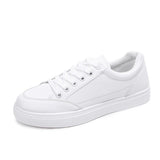 kamames kamames Summer New Leather Face Pure Color Flat Shoes Women's Students Light Women's Casual Sports Small White Shoes