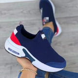 kamames New Net Surface Flying Weaving Shoes Women's Leisure Air Cushion Sports Shoes Large Size Thick-Soled Mesh Shoes