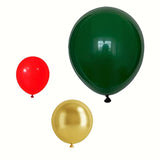 82pcs Christmas Balloon Garland Kit - Festive Red, Green & Golden Star-Shaped Latex Balloons for Holiday Decorations, Perfect for Birthday & Party Supplies