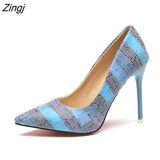 kamames Women High Heels Summer Floral Print Thin Heels Tie Ankle Sexy Lady Pumps Female Chaussure Femme Casual Shoes for Women 2023 New