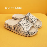 Womens Indoor Home Bathroom Slides Thick EVA Bottom Sole Summer Couple Cute Cartoon Non-Slip Shoes Soft Flat Slippers