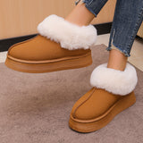 kamames Warm Wool Snow Boots 2024 Winter Thickened Warm Fur As A Whole Comfortable To Wear Casual Cotton Shoes