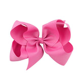 6 Inch Big Grosgrain Ribbon Solid Hair Bows With Clips Girls Kids Hair Clips Headwear Boutique Hair Accessories