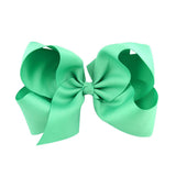 6 Inch Big Grosgrain Ribbon Solid Hair Bows With Clips Girls Kids Hair Clips Headwear Boutique Hair Accessories