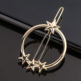 Fashion Metal Love Heart Hair Clip Elegant Star Round Barrette for Women Girls Sweet Hairpins Barrettes Hair Accessories