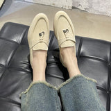 kamames kamames Summer New Sweet Women's Flat Shoes Bean Shoes Autumn Lazy Solid Color Round Head Single Shoes Women's 42 Plus Size Shoes