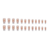 kamames kamames Pure Desire Blush Nail White French Striped Ballet Shoes Fake Nail Pearl Diamond Beautiful Nail Piece