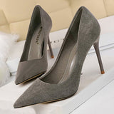 BIGTREE Shoes 2022 New Women Pumps Suede High Heels Shoes Fashion Office Shoes Stiletto Party Shoes Female Comfort Women Heels