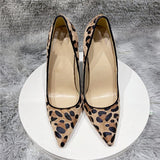 kamames leopard pointed toe woman shoes 12cm stiletto high heel big size cozy shallow dating classic pumps BM031 ROVICIYA