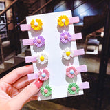 10PCS/Set New Girls Cute Cartoon Ice Cream Unicorn Hair Clips Kids Lovely Hairpins Headband Barrettes Fashion Hair Accessories